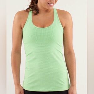Lululemon Green and White Gingham Racerback